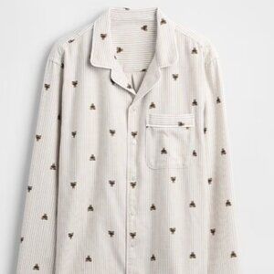 Gap Adult Softest Flannel PJ Shirt Brannan Bear Unisex S